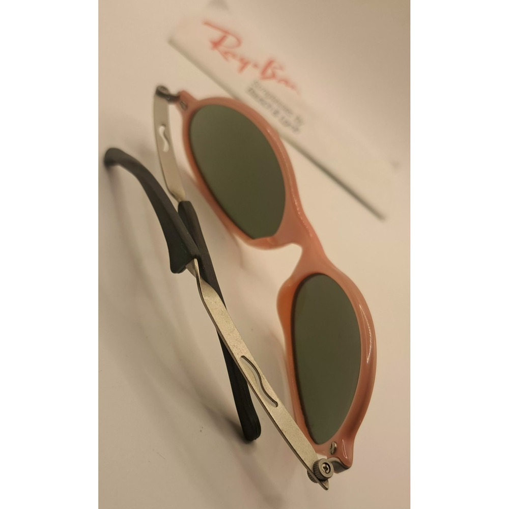 Vintage Pink Ray-Ban Orbs Sunglasses 80's Oval Bausch & Lomb Flash Mirror Lenses - Picture 8 of 16